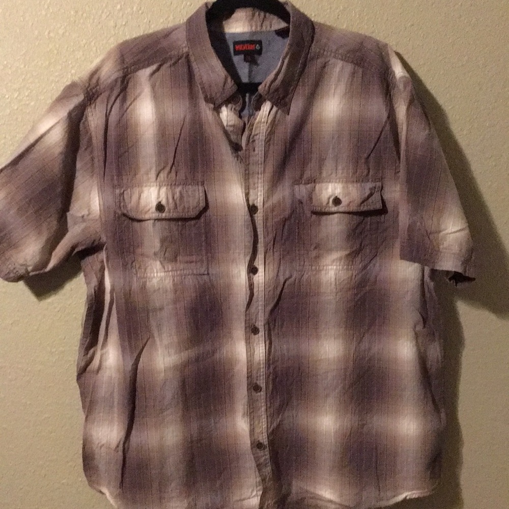 Mens Wolverine button front Shirt Size XXL